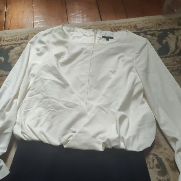 Jaeger Dress Wool Skirt Viscose Top US 6 UK 8 EUR 36 Beautiful Lined Twist - Picture 3 of 15